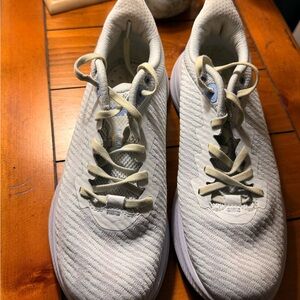 Hoka Athletic Shoes in Light blue and Cream